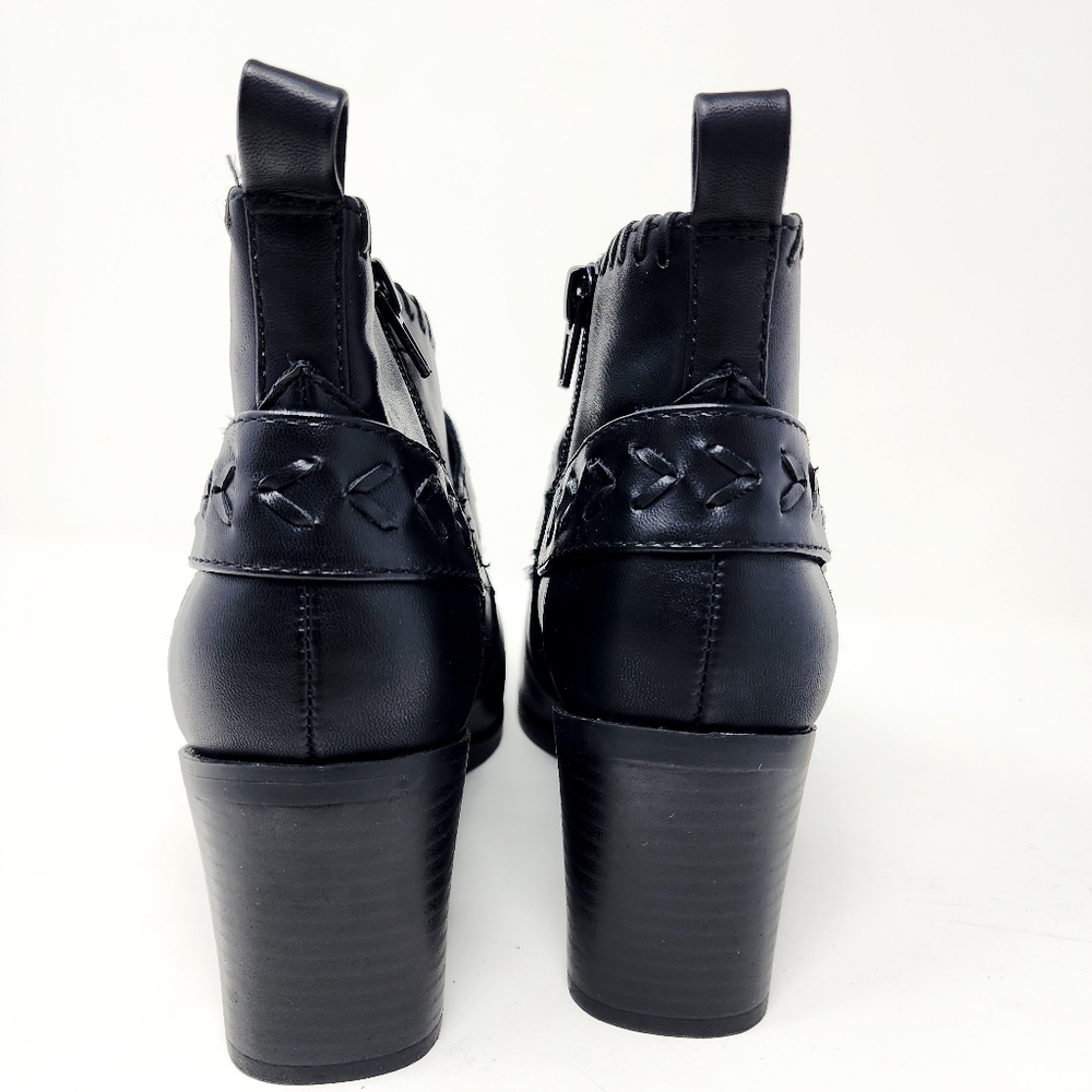 Frye & Co Palma Black Western Ankle Boots Women’s 6M - Picture 3 of 12
